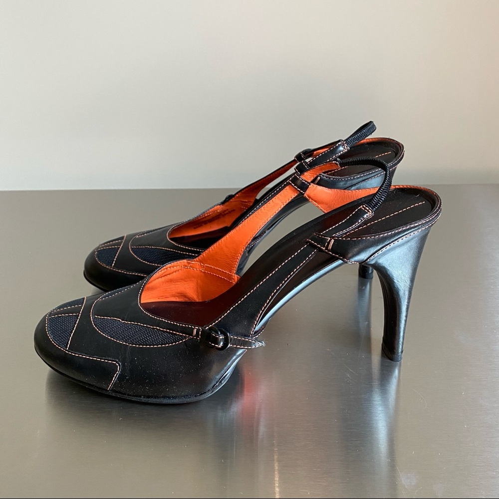 Black and Orange g series heels